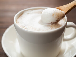 カフェラテの泡