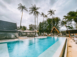 View of Samui resort at the beach, in Thailand, south east Asia
