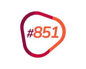 Number 851 image design, 851 logos