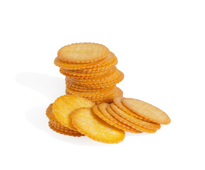 Crackers cookie isolated on white background
