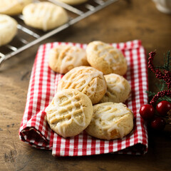 Homemade sugar cookies with glaze