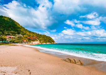 View of the beach in Koh Tao, Samui province, Thailand, south east Asia