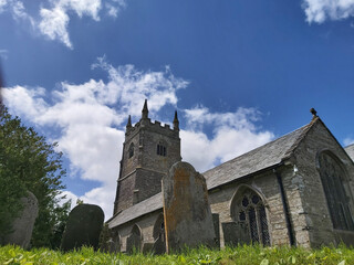 Historic church and graveyard in South west england