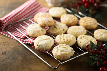 Homemade sugar cookies with glaze