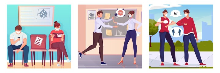 Social Distance Square Compositions