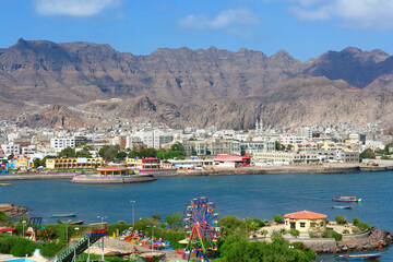 View of Aden -  a port city, located by the eastern approach to the Red Sea, Yemen