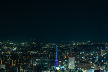 名古屋の夜景　名古屋テレビ塔