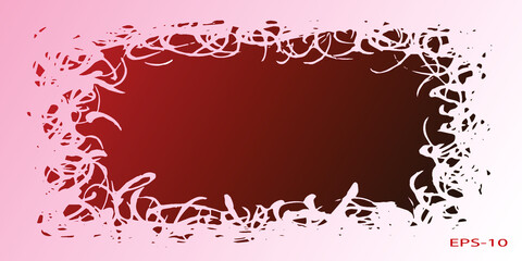 Obraz premium Creative art frame. Abstract background for a postcard or flyer. Vector illustration