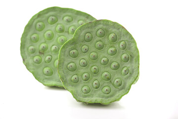 lotus seeds an isolated on white background.