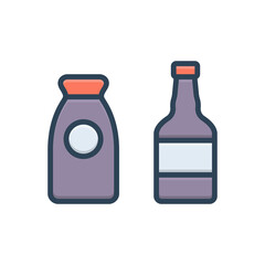 Color illustration icon for or