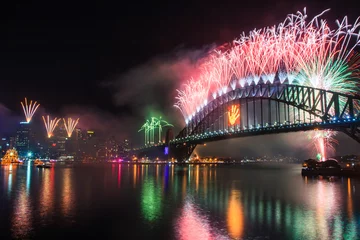 Foto auf Acrylglas Sydney Harbour Bridge Silvester Sydney Harbour Bridge