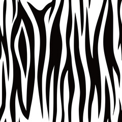 The skin of the tiger is white. Seamless pattern. Print on fabric on textile. Vector