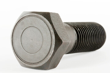metal bolt on white background