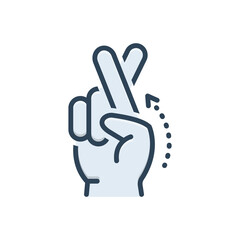 Obraz premium Color illustration icon for lie