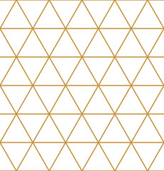 Vector seamless geometry pattern triangle, gold color. Geometric background.