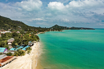 Aerial view of the beach in koh Samui, Thailand, south east Asia