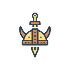 Color illustration icon for historic 