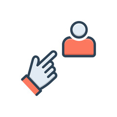 Color illustration icon for he