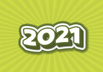 Happy new year 2021 editable text effect