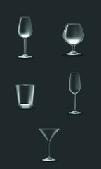 Empty wine glass.