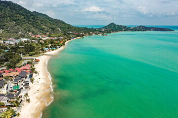 Aerial view of the beach in koh Samui, Thailand, south east Asia