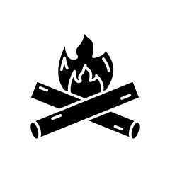 bonfire icon glyph style vector