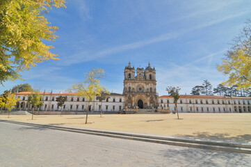 Naklejka premium The Alcobaça Monastery - Roman Catholic church located in the town of Alcobaça, Portugal.