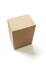 brown cardboard box isolated on a white background