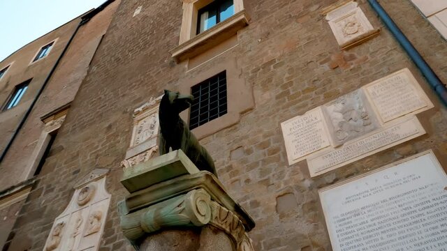 The Capitoline she wolf with suckling twins Romulus and Remus is the symbol of Rome