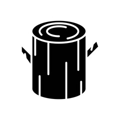 Trunk log icon glyph style vector