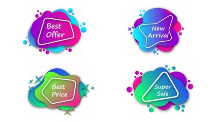 Set of banner elements, collection of discount tags