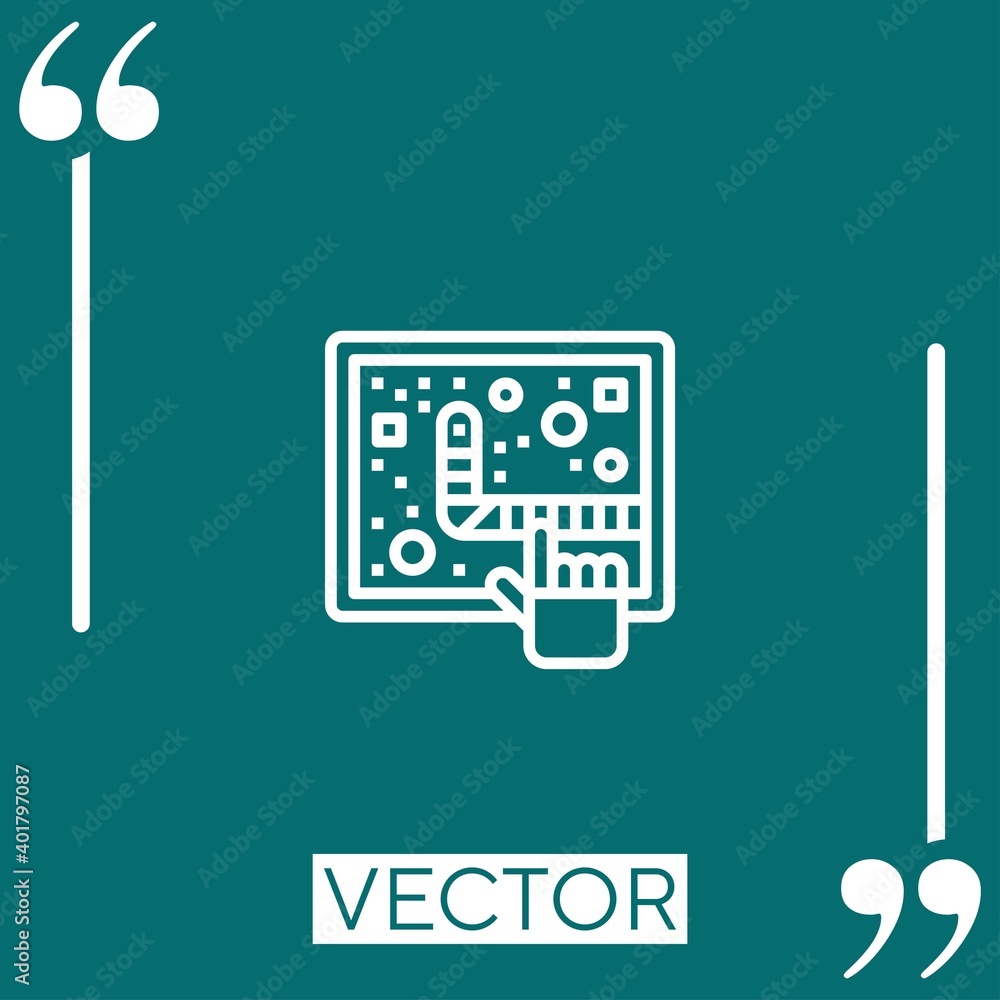 Poster action game vector icon linear icon. editable stroked line