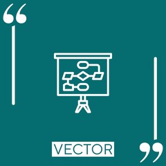 action plan vector icon Linear icon. Editable stroked line