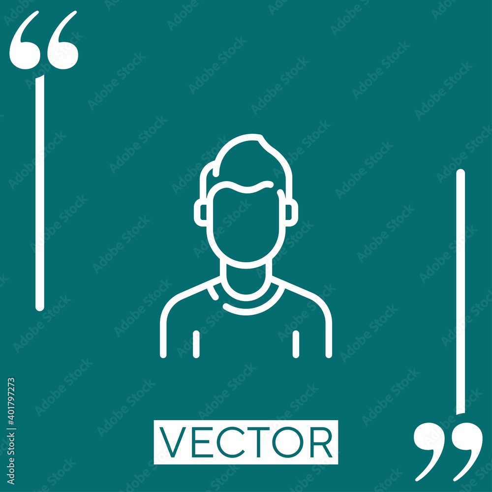 Poster candidate vector icon linear icon. editable stroke line