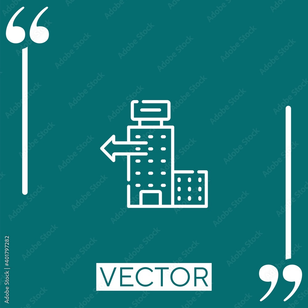 Poster check out vector icon linear icon. editable stroked line