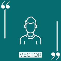 candidate vector icon Linear icon. Editable stroke line