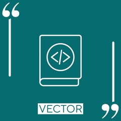 coding vector icon Linear icon. Editable stroke line