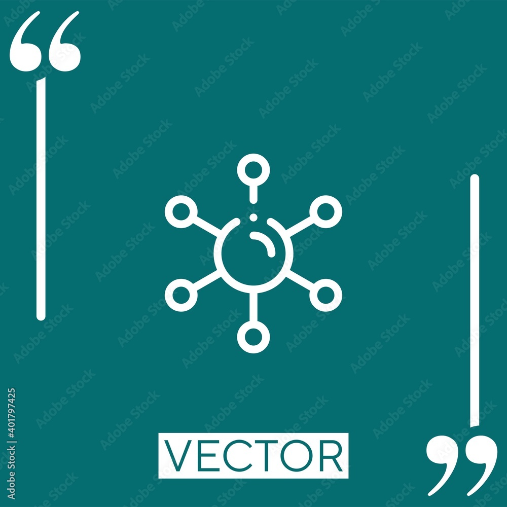 Poster influence vector icon linear icon. editable stroked line