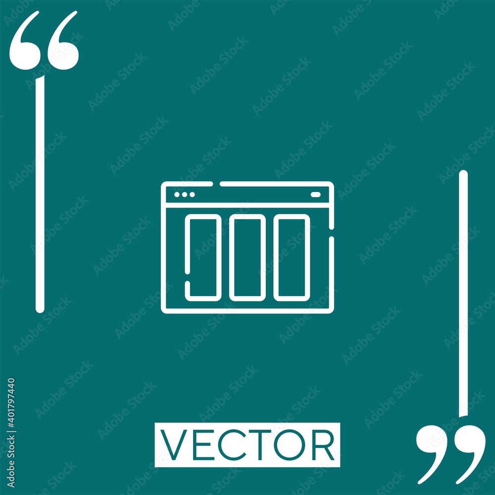 Poster layout vector icon Linear icon. Editable stroked line