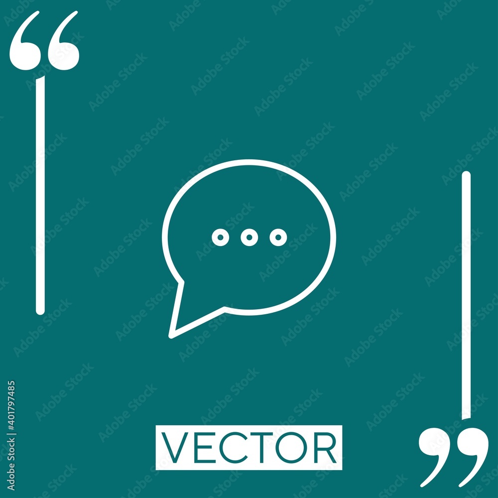 Poster messenger vector icon linear icon. editable stroked line