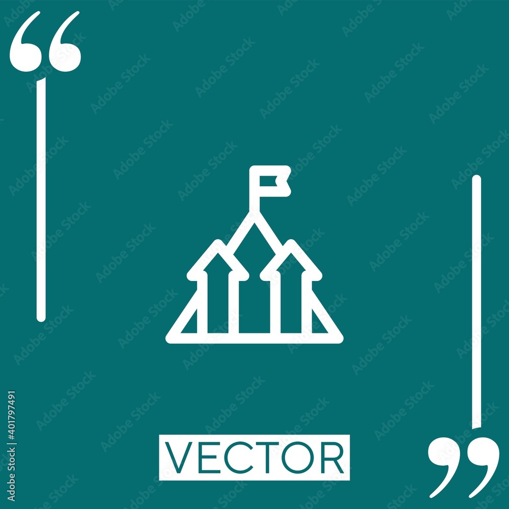Poster motivation vector icon linear icon. editable stroke line