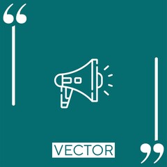 megaphone vector icon Linear icon. Editable stroked line