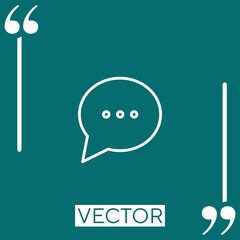 Obraz premium messenger vector icon Linear icon. Editable stroked line