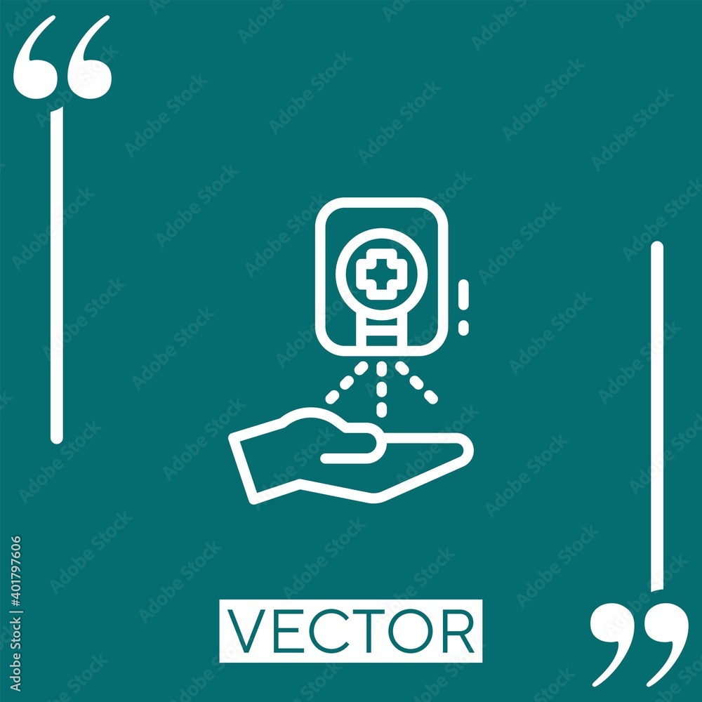 Poster spay vector icon linear icon. editable stroked line
