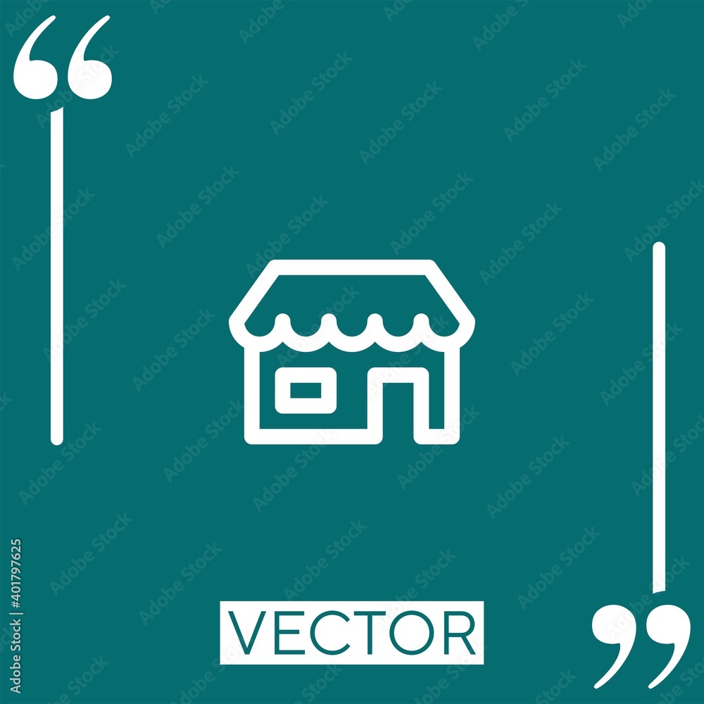 Poster store vector icon linear icon. editable stroked line