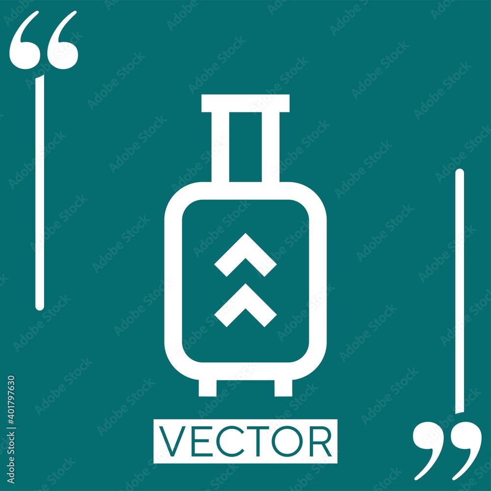 Poster suitcase vector icon linear icon. editable stroked line