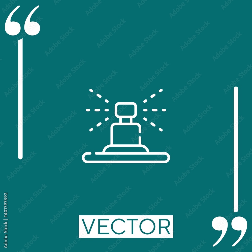 Poster watering vector icon linear icon. editable stroked line