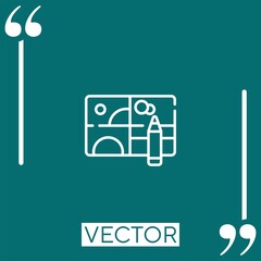 storyboard vector icon Linear icon. Editable stroke line