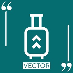suitcase vector icon Linear icon. Editable stroked line