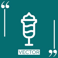 sundae vector icon Linear icon. Editable stroked line